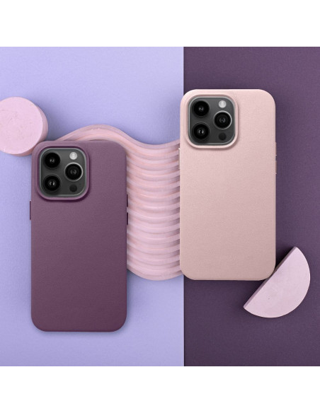 LEATHER MAG COVER case for IPHONE 13 sand pink