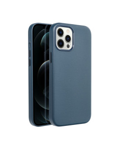 COUVERTURE MAG CUIR compatible avec MagSafe pour IPHONE 12 Pro Max bleu 2