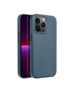 COUVERTURE MAG en CUIR compatible avec MagSafe pour IPHONE 13 Pro bleu 2