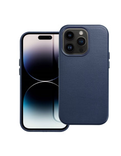 LEATHER MAG COVER case for IPHONE 14 Pro indigo blue