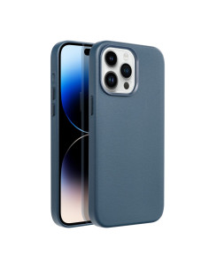 COUVERTURE MAG en CUIR compatible avec MagSafe pour IPHONE 14 Pro Max bleu 2