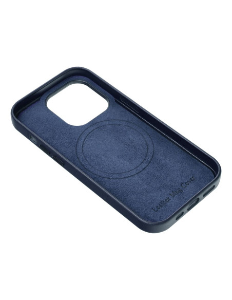 COUVERTURE MAG CUIR compatible avec MagSafe pour IPHONE 14 Plus Coque