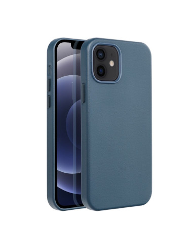 LEATHER MAG COVER case for IPHONE 12 indigo blue