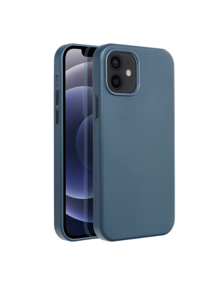 LEATHER MAG COVER case for IPHONE 12 indigo blue