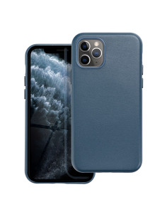 COUVERTURE MAG en CUIR compatible avec MagSafe pour IPHONE 11 Pro bleu