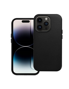 COUVERTURE MAG en CUIR compatible avec MagSafe pour IPHONE 14 Pro noir