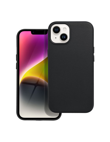LEATHER MAG COVER case for IPHONE 14 black