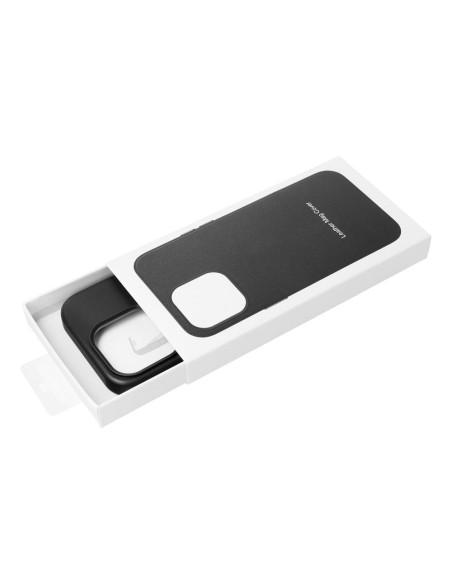 LEATHER MAG COVER case for IPHONE 14 black
