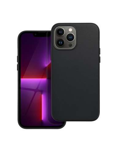 LEATHER MAG COVER case for IPHONE 13 Pro Max black