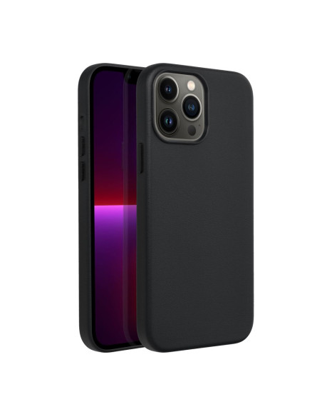 LEATHER MAG COVER case for IPHONE 13 Pro Max black