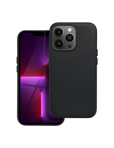 LEATHER MAG COVER case for IPHONE 13 Pro black