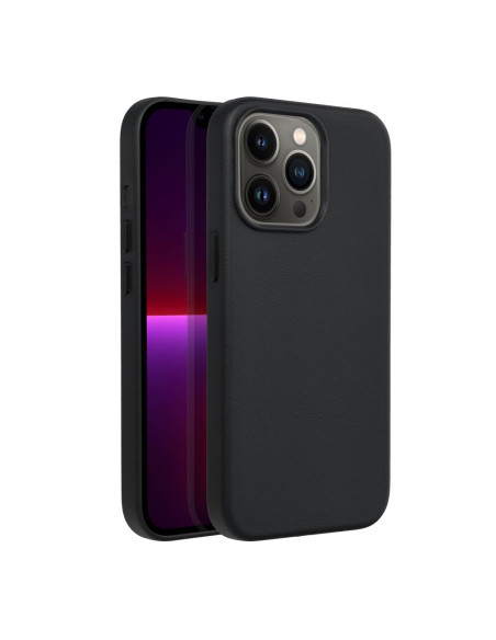 LEATHER MAG COVER case for IPHONE 13 Pro black