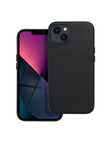 LEATHER MAG COVER case for IPHONE 13 black