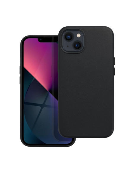 LEATHER MAG COVER case for IPHONE 13 black