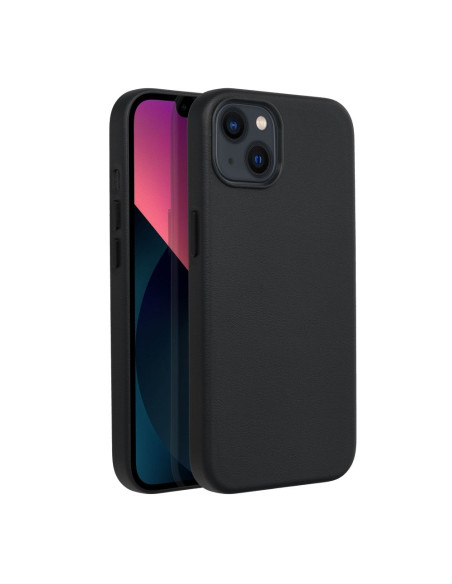 LEATHER MAG COVER case for IPHONE 13 black