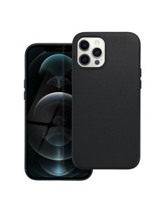 COUVERTURE MAG CUIR compatible avec MagSafe pour IPHONE 12 Pro Max noir