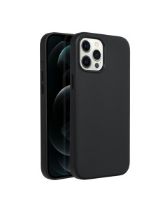 COUVERTURE MAG CUIR compatible avec MagSafe pour IPHONE 12 Pro Max noir 2