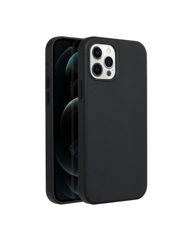LEATHER MAG COVER case for IPHONE 12 Pro black