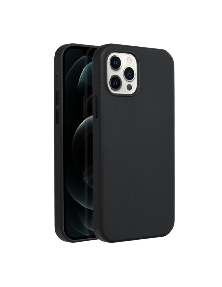 LEATHER MAG COVER case for IPHONE 12 Pro black