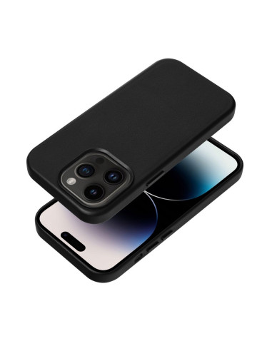 LEATHER MAG COVER case for IPHONE 12 black