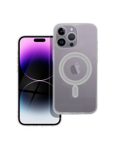 COUVERTURE MAG CLAIRE avec protection de l'appareil photo compatible avec MagSafe pour IPHONE 14 Pro Max transparent