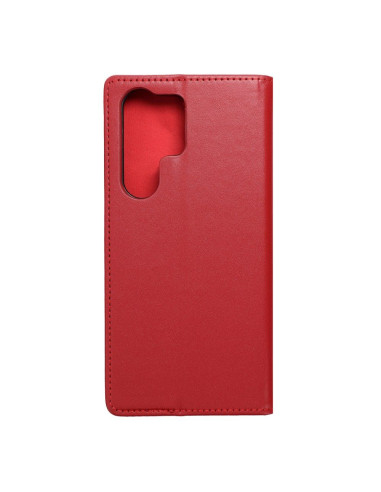 Étui en cuir SMART PRO pour SAMSUNG S23 Ultra bordeaux