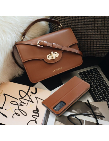 Étui en cuir SMART PRO pour SAMSUNG S23 marron