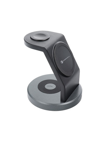 FORCELL wireless charger Qi 3in1 15W Solid Mag Charger support MagSafe black