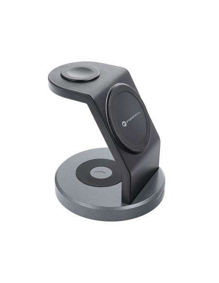 FORCELL wireless charger Qi 3in1 15W Solid Mag Charger support MagSafe black