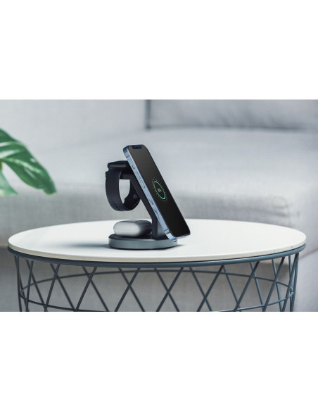 FORCELL wireless charger Qi 3in1 15W Solid Mag Charger support MagSafe black