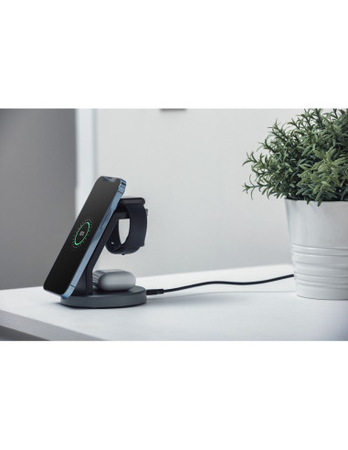 FORCELL wireless charger Qi 3in1 15W Solid Mag Charger support MagSafe black