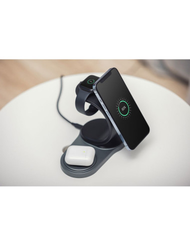 FORCELL 3in1 Qi inductive charger 15W Sail Mag Charger compatible avec MagSafe noir