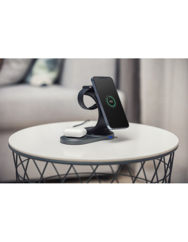 FORCELL 3in1 Qi inductive charger 15W Sail Mag Charger compatible avec MagSafe noir