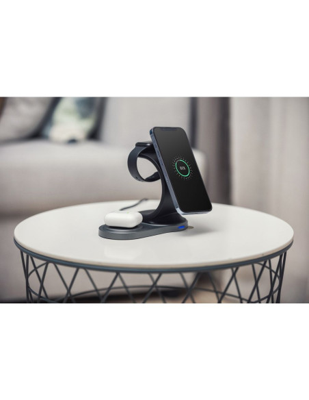 FORCELL 3in1 Qi inductive charger 15W Sail Mag Charger compatible avec MagSafe noir