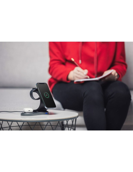 FORCELL 3in1 Qi inductive charger 15W Sail Mag Charger compatible avec MagSafe noir
