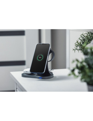 FORCELL 3in1 Qi inductive charger 15W Sail Mag Charger compatible avec MagSafe noir