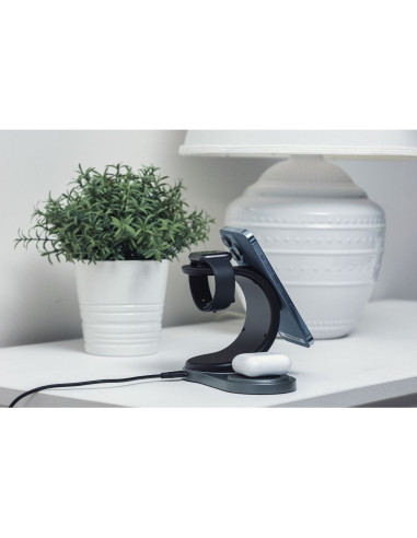 FORCELL 3in1 Qi inductive charger 15W Sail Mag Charger compatible avec MagSafe noir