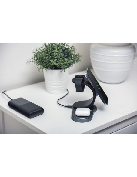 FORCELL 3in1 Qi inductive charger 15W Sail Mag Charger compatible avec MagSafe noir