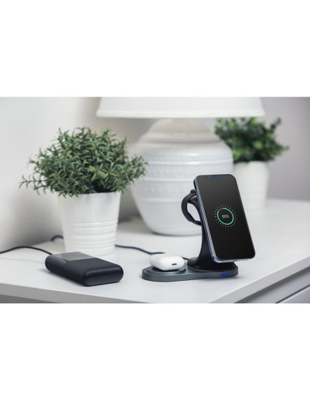 FORCELL 3in1 Qi inductive charger 15W Sail Mag Charger compatible avec MagSafe noir