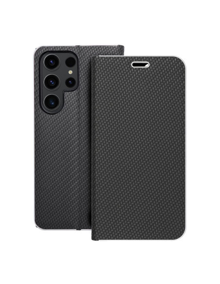 Etui LUNA Carbon pour SAMSUNG S23 Ultra noir