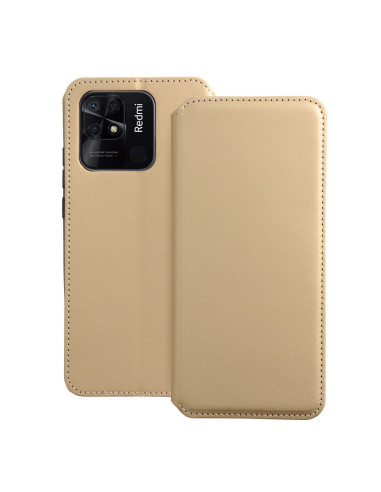 DUAL POCKET Book case for XIAOMI Redmi 10c gold