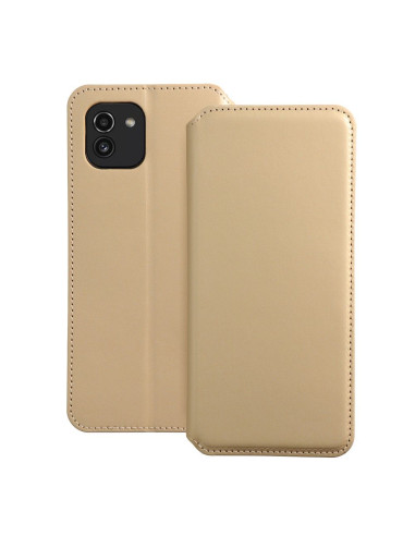 DUAL POCKET Book case for SAMSUNG A03 gold