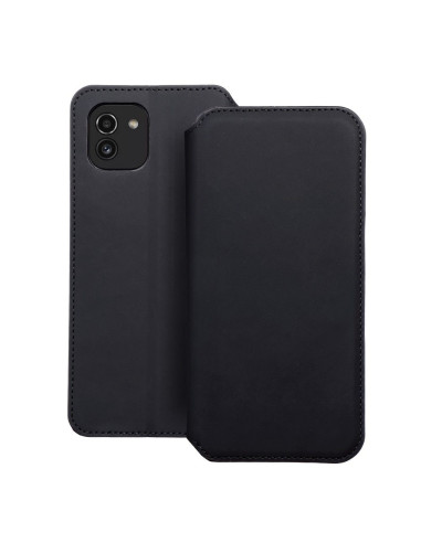 DUAL POCKET Book case for SAMSUNG A03 black