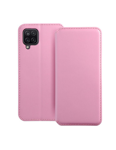 DUAL POCKET Book case for SAMSUNG A12 / M12 light pink