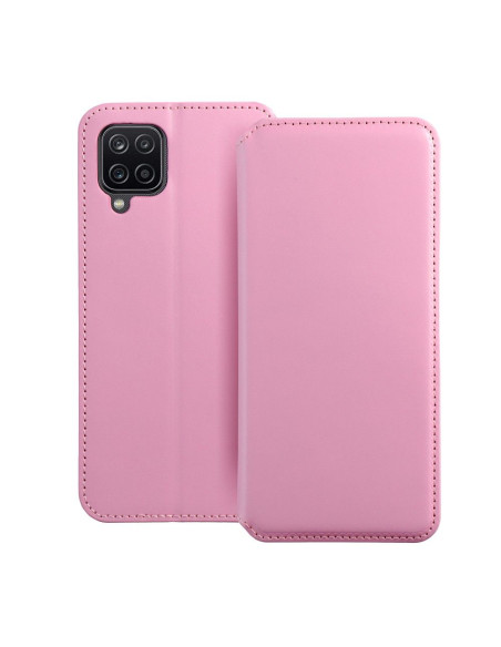 DUAL POCKET Book case for SAMSUNG A12 / M12 light pink