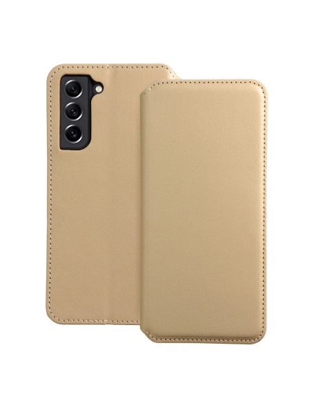 DUAL POCKET Book case for SAMSUNG S21 FE gold