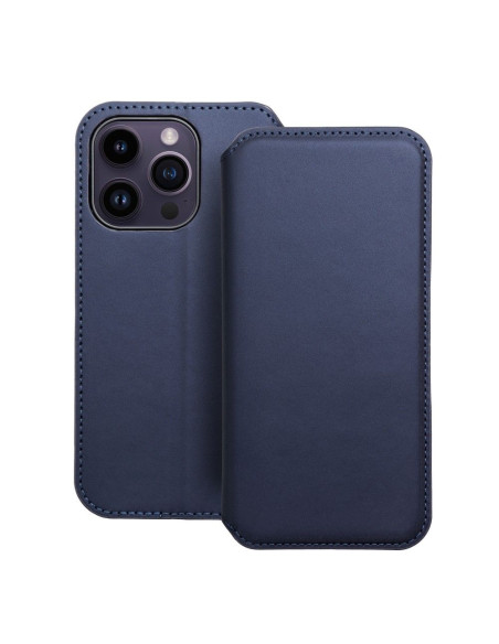 DUAL POCKET Book case for IPHONE 14 Pro navy