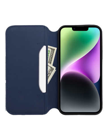 DUAL POCKET Book case for IPHONE 13 navy