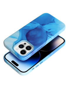 Coque MAG COVER en cuir compatible avec MagSafe pour IPHONE 14 Pro bleu splash 2