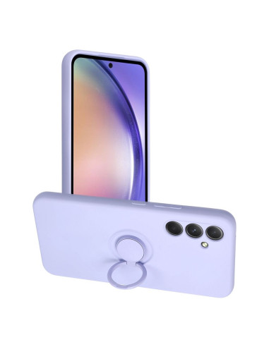 Coque SILICONE RING pour SAMSUNG Galaxy A54 5G violet